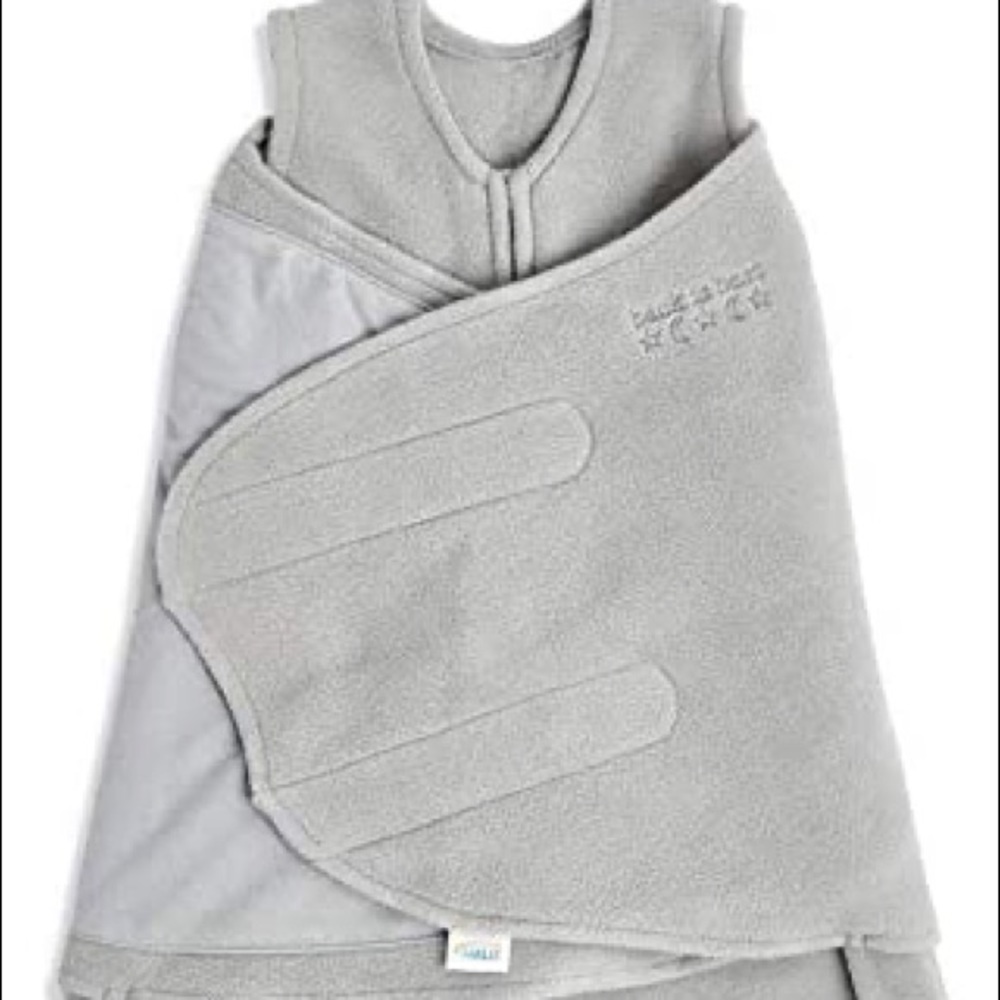 Halo sleepsack swaddle grey fleece sz newborn
